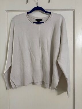 French Connection White Crewneck Sweater